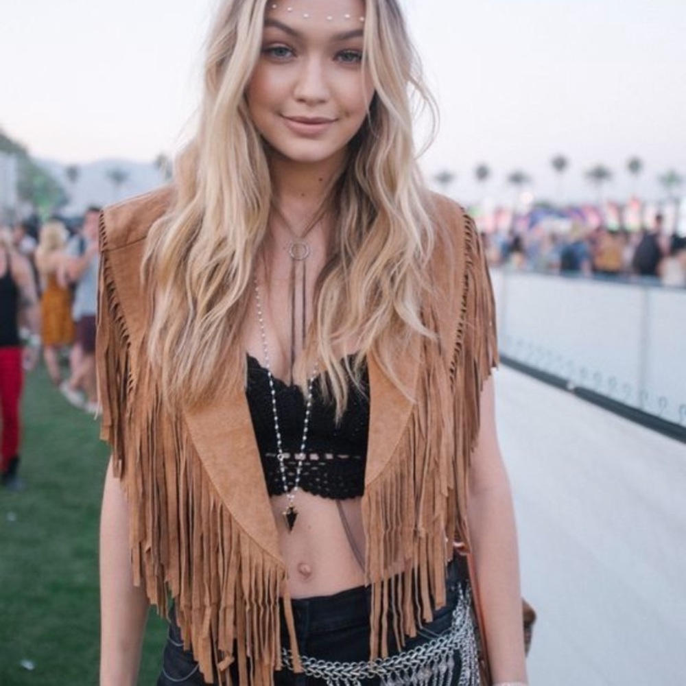 Coachella Ready - One of a Kind Suede Western Fringe Vest